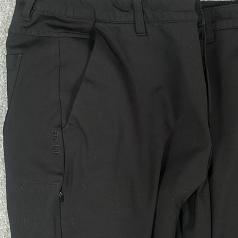 BYLT Everyday Pant 2.0 Pants Mens 38x30 Black Slim Chino Tapered Casual Stretch - Picture 9 of 12